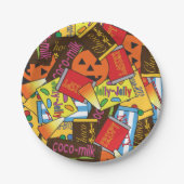 Halloween snoep papieren bordje (Voorkant)
