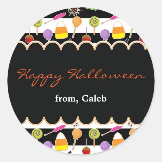 Halloween Snoep Party Favor Custom Stickers (Voorkant)