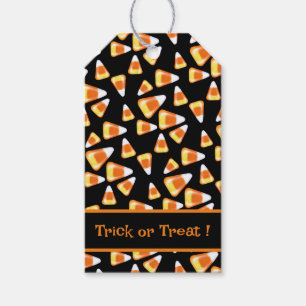 Halloween snoep patroon, leuke snoepmaïsbehandelin cadeaulabel