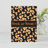 Halloween snoep patroon, leuke snoepmaïsbehandelin kaart (Staand voorkant)