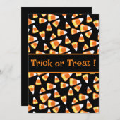 Halloween snoep patroon, leuke snoepmaïsbehandelin kaart (Voorkant / Achterkant)
