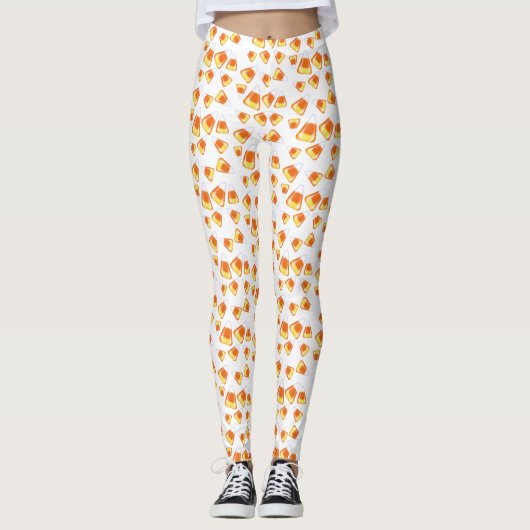 Halloween snoep patroon, leuke snoepmaïsbehandelin leggings (Voorkant)