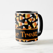 Halloween snoep patroon, leuke snoepmaïsbehandelin mok (Voorkant rechts)