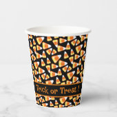 Halloween snoep patroon, leuke snoepmaïsbehandelin papieren bekers (Voorkant)