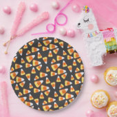 Halloween snoep patroon, leuke snoepmaïsbehandelin papieren bordje (Feest)