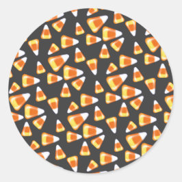 Halloween snoep patroon, leuke snoepmaïsbehandelin ronde sticker
