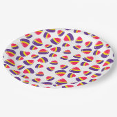 Halloween Snoep Patroon Papieren Bordje (Gekanteld)