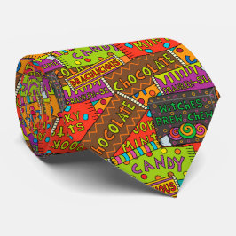 Halloween Snoep Patroon Stropdas