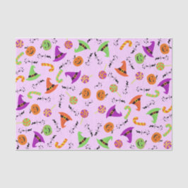 Halloween Snoep Pumpkins & Witch's Petten 3 Weefse Tissuepapier