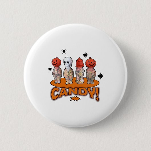 HALLOWEEN SNOEP RONDE BUTTON 5,7 CM (Voorkant)