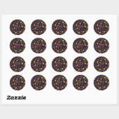 Halloween snoep ronde sticker (Vel)