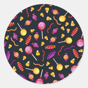 Halloween snoep ronde sticker