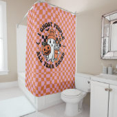 Halloween Snoep Schattige Ghost Funny Douchegordijn (In situ)