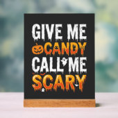Halloween Snoep Schrikbarend Spook Ontwerp_1 Acryl Bord (Neutraal)