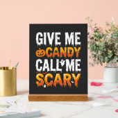 Halloween Snoep Schrikbarend Spook Ontwerp_1 Acryl Bord (Huwelijk)