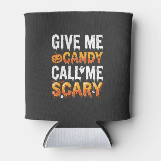 Halloween Snoep Schrikbarend Spook Ontwerp_1 Blikjeskoeler (Voorkant)