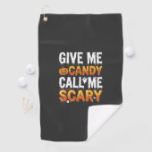Halloween Snoep Schrikbarend Spook Ontwerp_1 Golfhanddoek (Insitu)