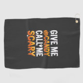 Halloween Snoep Schrikbarend Spook Ontwerp_1 Golfhanddoek (Horizontaal)