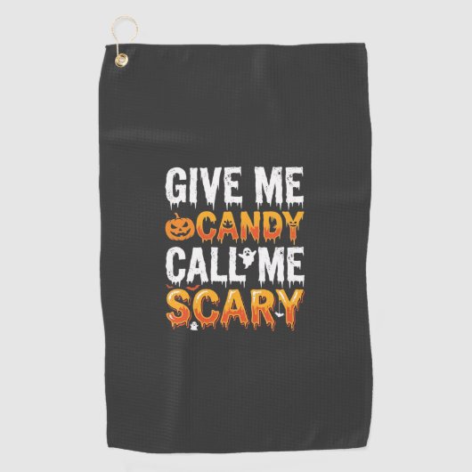 Halloween Snoep Schrikbarend Spook Ontwerp_1 Golfhanddoek (Voorkant)