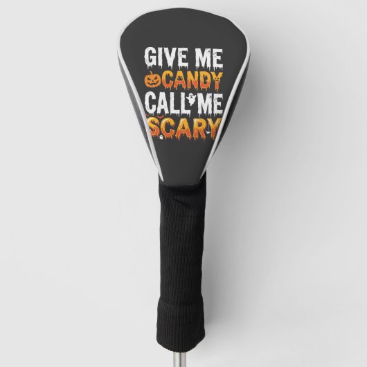 Halloween Snoep Schrikbarend Spook Ontwerp_1 Golfheadcover (Voorkant)