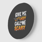 Halloween Snoep Schrikbarend Spook Ontwerp_1 Grote Klok (Hoek)