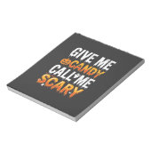 Halloween Snoep Schrikbarend Spook Ontwerp_1 Notitieblok (Linkerzijde)