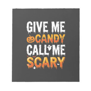 Halloween Snoep Schrikbarend Spook Ontwerp_1 Notitieblok