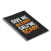 Halloween Snoep Schrikbarend Spook Ontwerp_1 Notitieboek (Rechterzijde)