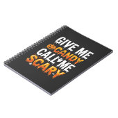 Halloween Snoep Schrikbarend Spook Ontwerp_1 Notitieboek (Linkerzijde)
