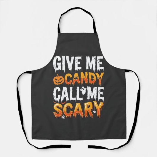 Halloween Snoep Schrikbarend Spook Ontwerp_1 Schort (Voorkant)
