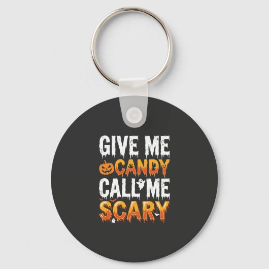 Halloween Snoep Schrikbarend Spook Ontwerp_1 Sleutelhanger (Voorkant)
