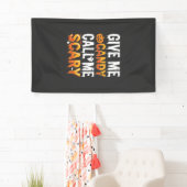 Halloween Snoep Schrikbarend Spook Ontwerp_1 Spandoek (Insitu)