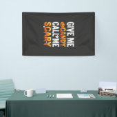 Halloween Snoep Schrikbarend Spook Ontwerp_1 Spandoek (Beurs)
