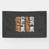 Halloween Snoep Schrikbarend Spook Ontwerp_1 Spandoek (Horizontaal)