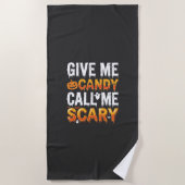 Halloween Snoep Schrikbarend Spook Ontwerp_1 Strandlaken (Voorkant)