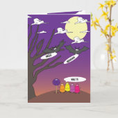 Halloween Snoep schrikt! Kaart (Gele Bloem)
