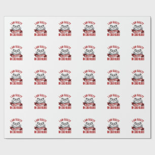 Halloween Snoep Schuldige Vintage Pompoen Ontwerp_ Cadeaupapier