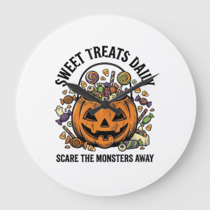 Halloween Snoep Shirt Schattig Monster Snoepje Des Grote Klok