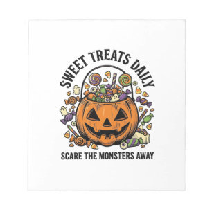 Halloween Snoep Shirt Schattig Monster Snoepje Des Notitieblok