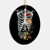 Halloween Snoep Skeleton Rib Cage X-Ray Keramisch Ornament (Rechts)