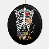 Halloween Snoep Skeleton Rib Cage X-Ray Keramisch Ornament (Links)