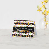 Halloween Snoep & snoep Vouwnotitie Kaart (Gele Bloem)