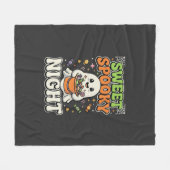 Halloween Snoep Spoken Nacht Fleece Deken (Voorkant (Horizontaal))