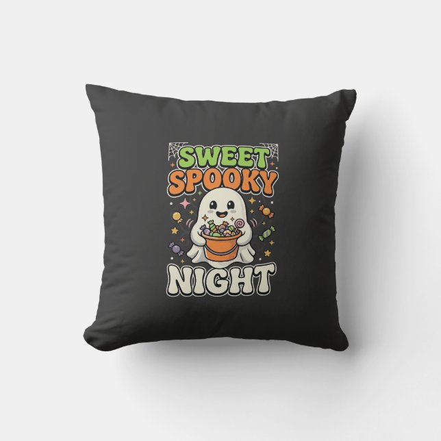 Halloween Snoep Spoken Nacht Kussen (Voorkant)