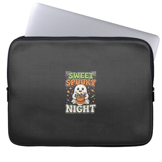 Halloween Snoep Spoken Nacht Laptop Sleeve (Voorkant)