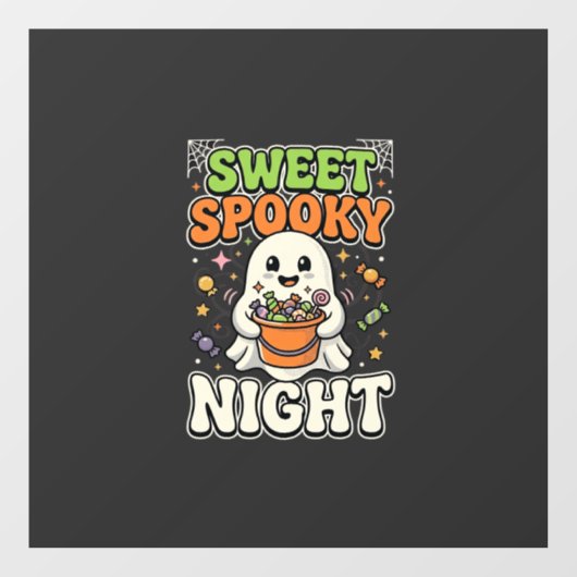 Halloween Snoep Spoken Nacht Raamsticker (Vel)