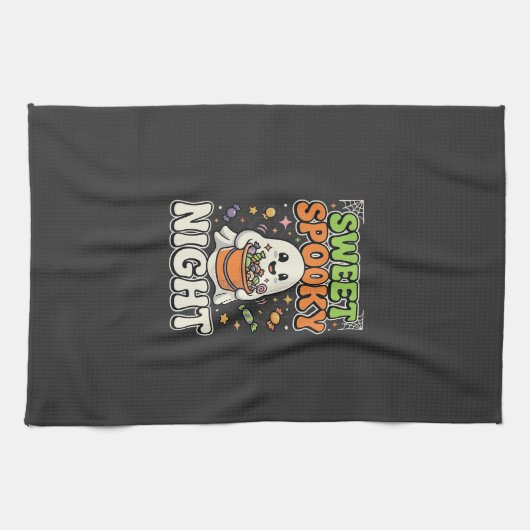 Halloween Snoep Spoken Nacht Theedoek (Horizontaal)
