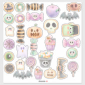 Halloween snoep Stickers (Vel)