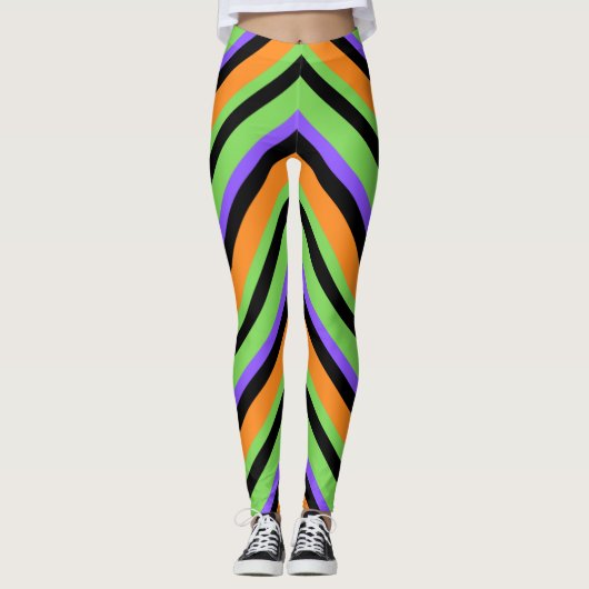 Halloween Snoep Swirl Black Leggings (Voorkant)