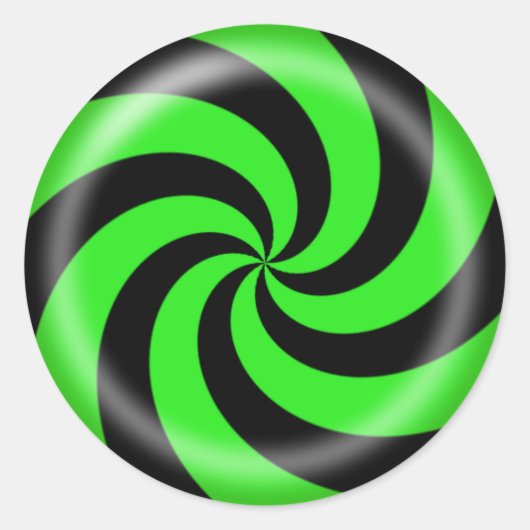 Halloween Snoep Swirl Sticker (Voorkant)